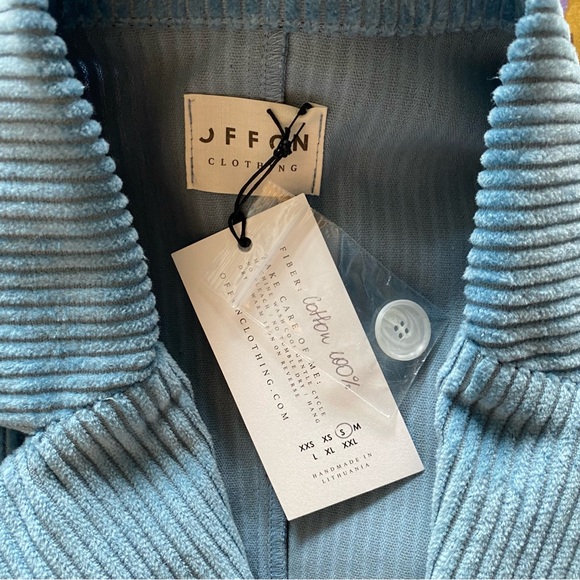 NWT OFFON Baby Blue Corduroy Jacket/Blazer size SMALL - Picture 3 of 7